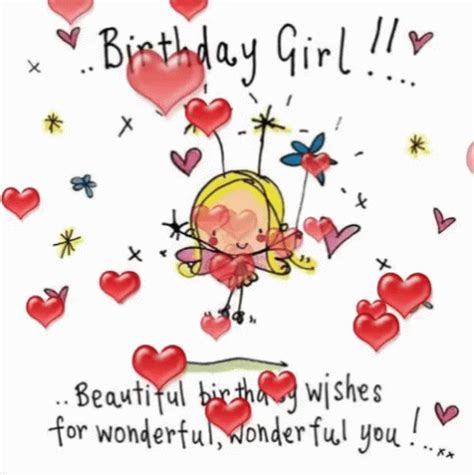 Happy Birthday Girl Beautiful GIF - HappyBirthdayGirl Beautiful Heart