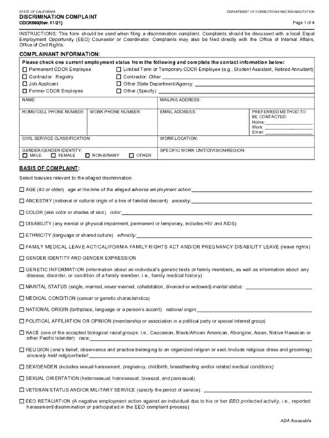 2021 2024 Form Ca Cdcr 693 Fill Online Printable Fillable Blank