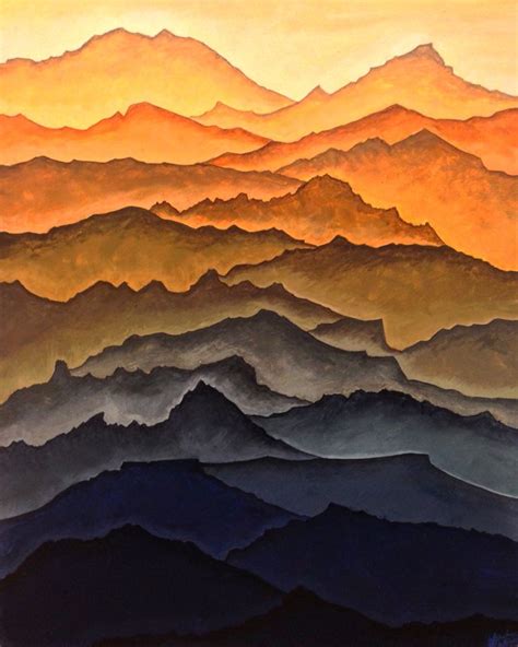 Abstract Mountain Painting