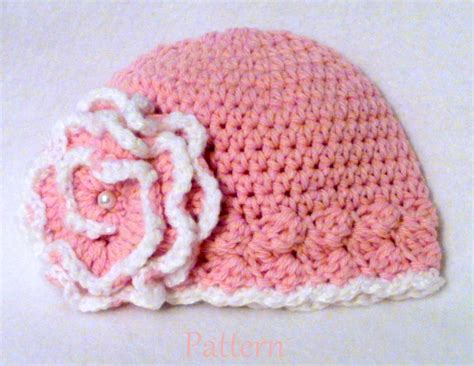 Crochet Pattern Baby Hat Pattern The Leisa Baby Hat Pattern