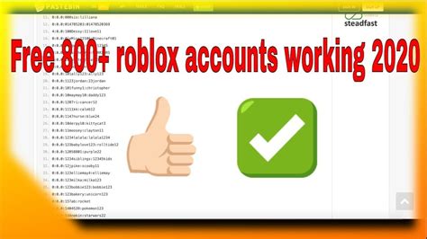 800 Free Roblox Accounts From 2007 Youtube