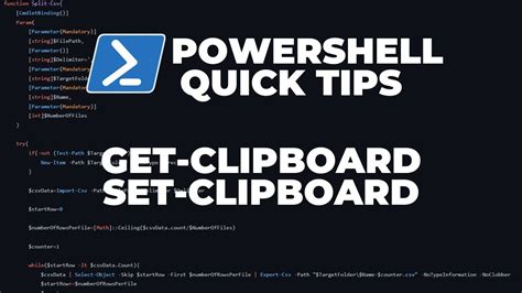 Powershell Quick Tips Get Clipboard Set Clipboard Youtube
