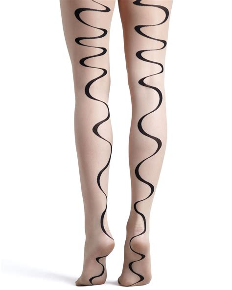 Alice Olivia Swirl Sheer Tights By Pretty Polly