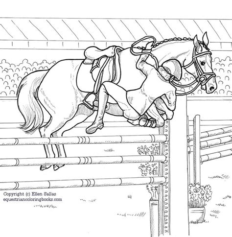 Horse Jumping Coloring Pages To Print Thiva Hellas