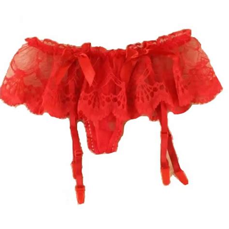 buy women girls sexy floral lace suspender g string hold stocking garter belts