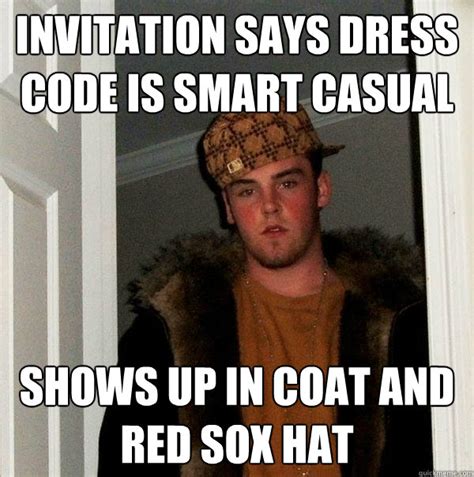 Invitation Says Dress Code Is Smart Casual Shows Up In