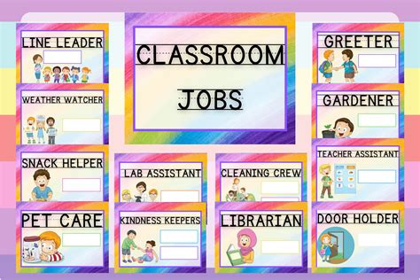 Classroom Job Chart for Your Home Daycare Childcare | Etsy