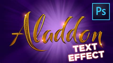 How To Create Aladdin Text Effect Photoshop Tutorial Youtube