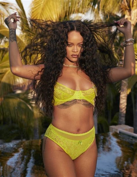 Rihanna Is Slaying In The Latest Savage X Fenty Campaign Rocking Limegreen Lingerie And Showing