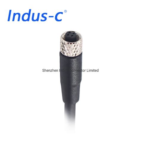 Overmold Straight 3pin M5 Female Sensor Cable Assembly Connector