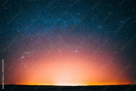 Amazing Beautiful Night Sky Glowing Stars Background Backdrop With
