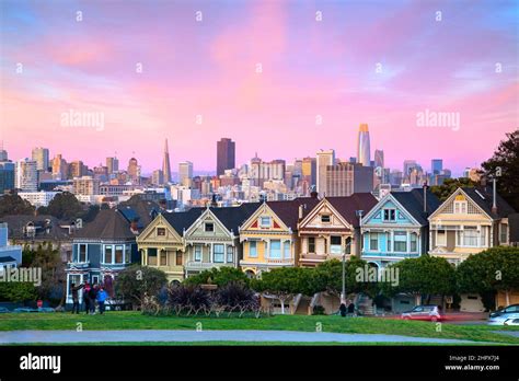 Painted Ladies In San Francisco Stock Photo Alamy