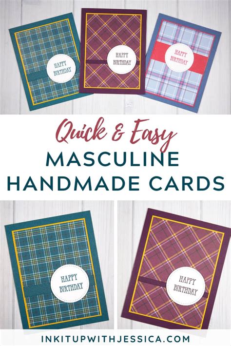 Masculine Card Making Ideas Quick And Easy Masculine Cards 4 Guy Birthday Card Ideas Youtube