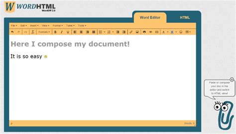 Free Online Word Document to HTML Converter