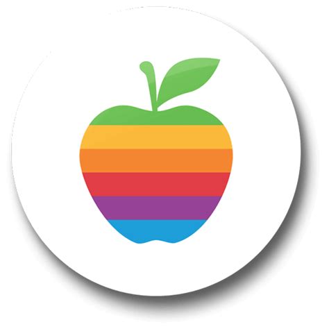 Colourful Apple Badge Just Stickers Just Stickers