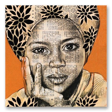 Image Of Paper Art Print Saïda Portrait Au Crayon Lart Du
