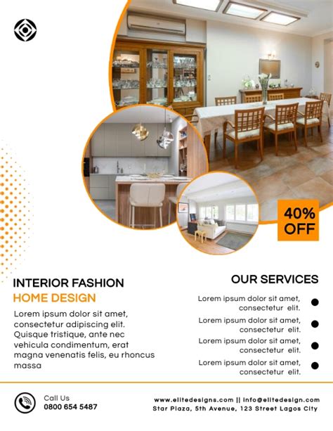 Interior Design Flyer Template Postermywall