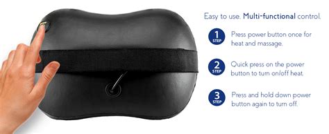 zyllion shiatsu back and neck massager 3d kneading deep tissue massage pillow with