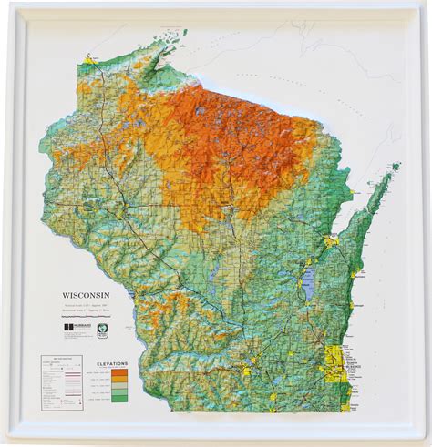 Map Of Wisconsin Topography London Top Attractions Map