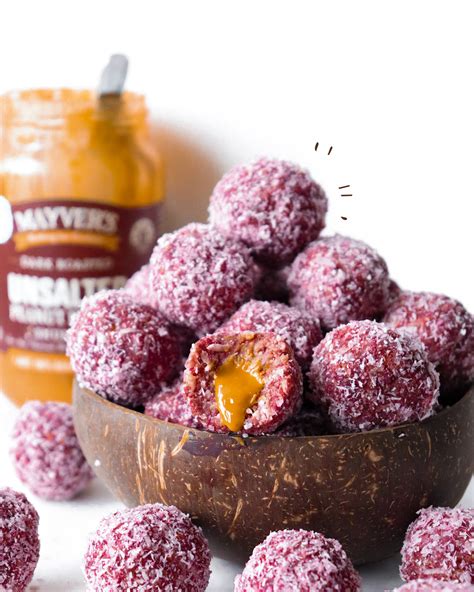 Mayvers Peanut Butter Raspberry Balls