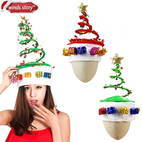 1pcs Deluxe Adult Unisex Christmas Decoration Novelty Springs Hat Party