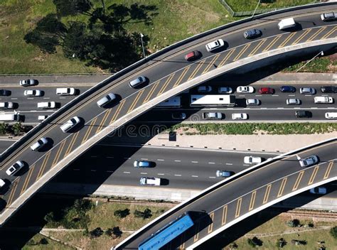 Rush Hour Concept Aerial Over Traffic Stock Image Image Of Speed