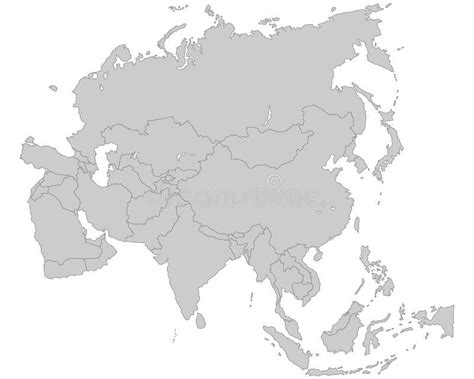 Asia Physical Map Blank