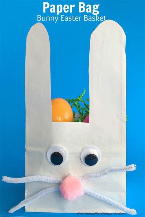 Paper Bag Bunny Easter Basket Craft For Kids Preschool Easter Basket