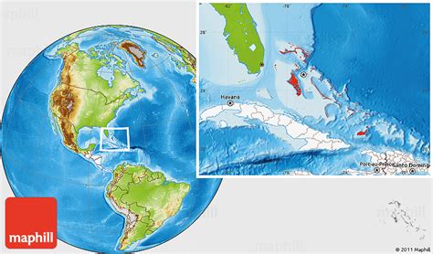 Bahamas Globe Map