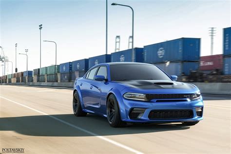 Desktop Wallpaper Blue Car Dodge Charger Srt Hellcat 2019 Hd Image Images
