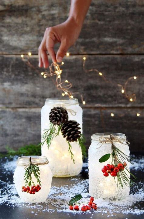 4 DIY Winter Lantern for Your Table Centerpieces  Mason jar