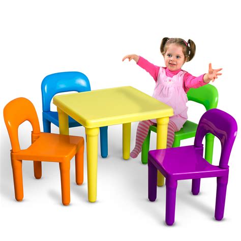 How to paint wooden furniture. OxGord Kids Table And Chairs Play Set For Toddler Child ...