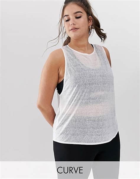 Asos 4505 Curve Sheer Athleisure Singlet Asos