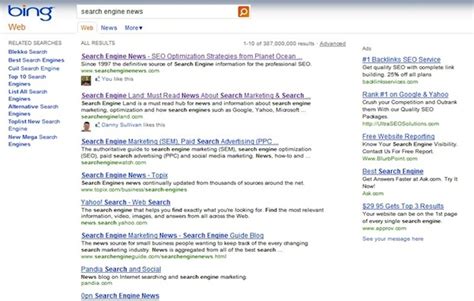 Bing Testing New Search Result Layouts ·