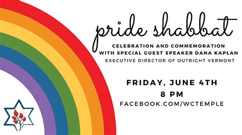 Woodlands Community Temple Pride Shabbat Service Livestream On Facebook