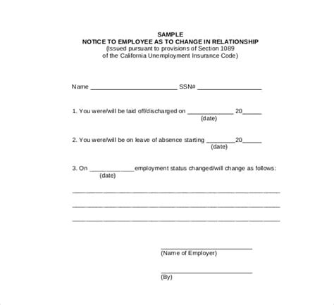 These communication samples are intended to be modified to fit your organization's response to the presidential memorandum on deferring certain payroll tax obligations. 10+ Free Employee Status Change Forms Templates - Word ...