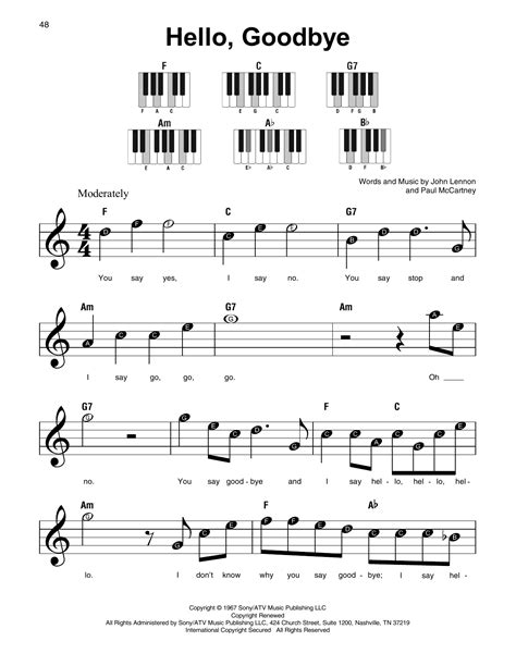 Easy Hello Piano Sheet Music Ubicaciondepersonascdmxgobmx