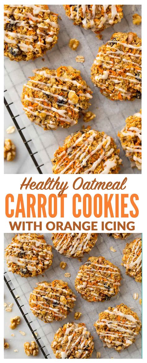 Carrot Cookies With Orange Icing Simple And Healthy