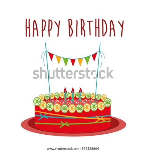 happy birthday card birthday cake colorful stock vector royalty free 399328864 shutterstock