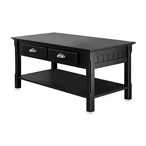 The deep black oak veneer draws the eye in while the contrasting ceramic marble look top add intrigue. Riley Coffee Table with Drawers in Black - www ...