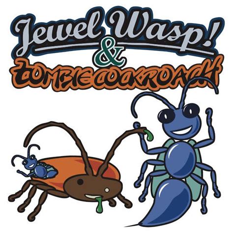 Jewel Wasp And Zombie Cockroach Sticker By Jezkemp Wasp Zombie Funny