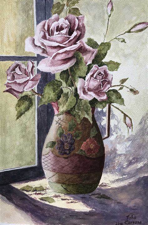 Purple Roses Painting Malta