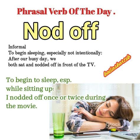 Phrasal Verb Of The Day Nod Off