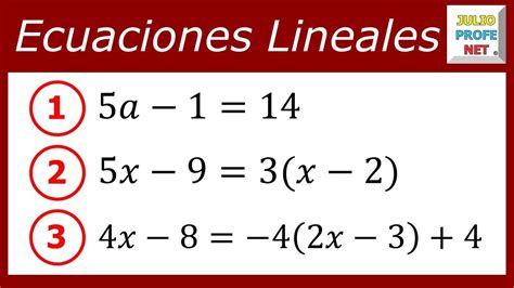 Ecuaciones Lineales Ejercicios 1 2 Y 3 En 2020 Primeros Grados