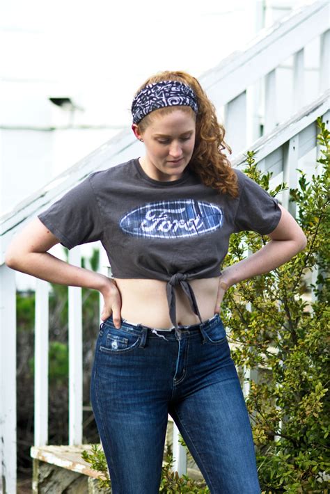 Collection by stephanie lampe • last updated 12 weeks ago. No Sew T Shirt Upcycle: Diy Front Tie Crop Top · How To Make A Crop Top · Other on Cut Out + Keep