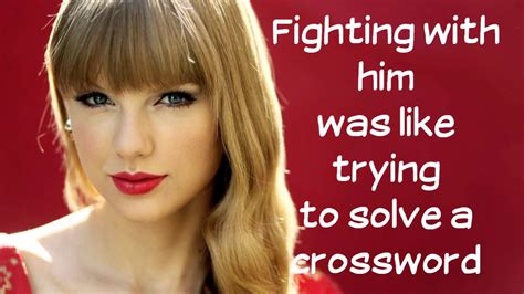 Taylor Swift Red Lyrics Hd Youtube