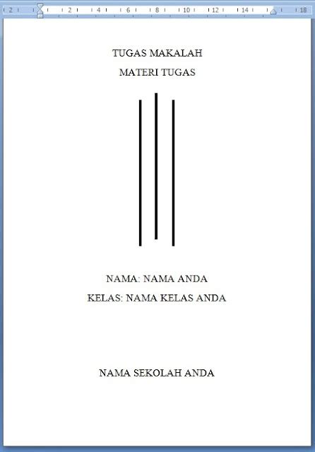 Contoh Cover Makalah Garis - Viral Update