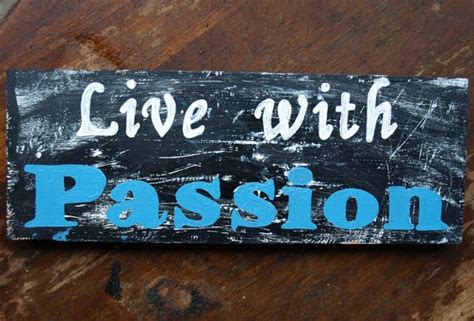 Live With Passion Decorative Wooden Sign By Schumart On Etsy