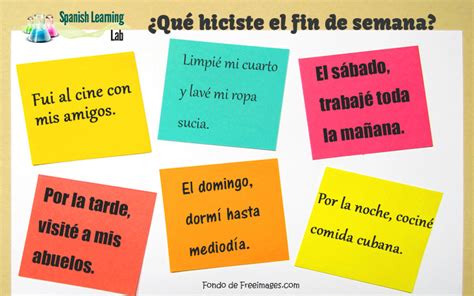 Hablando Sobre El Fin De Semana Pasado En Español Spanish Learning Lab