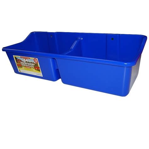 16 Qt Double Compartment Hook Over Feeder Pail Tub And Hook Over